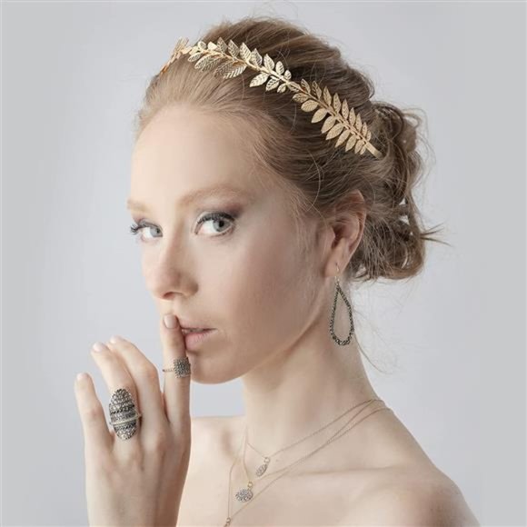 8 PCS Headbands for Women  Gold Pearls Bridal Wedding Hair Accessories main image 3